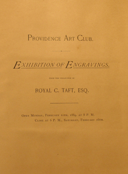 THUMBNAIL - 1884, February 11-16, Exhibition of Engravings (Royal C. Taft Collection)