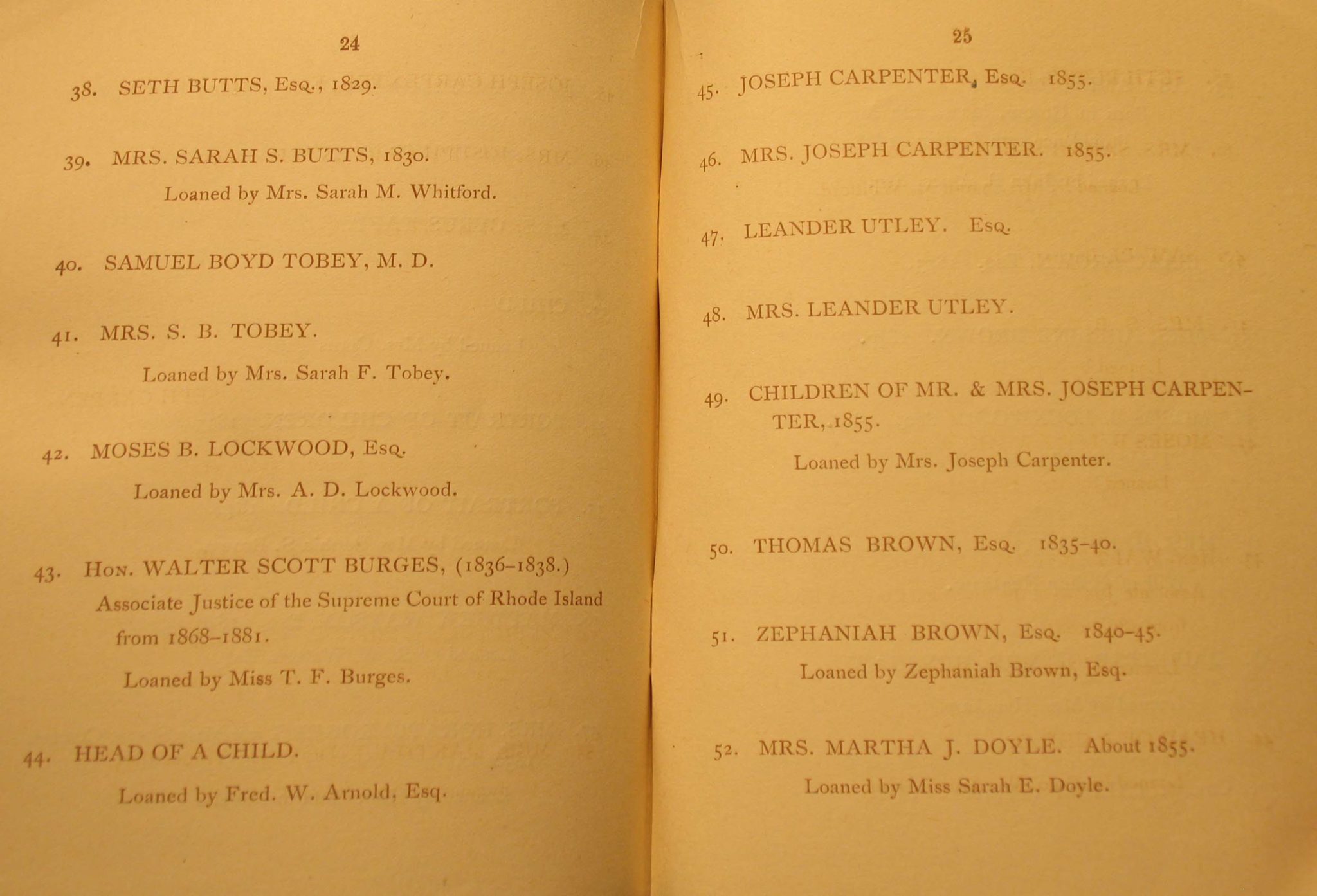 Memorial Exhibition of the works of James S. Lincoln, March 2, 1888, Providence Art Club