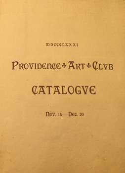 Providence Art Club, November 15, 1881 Catalogue